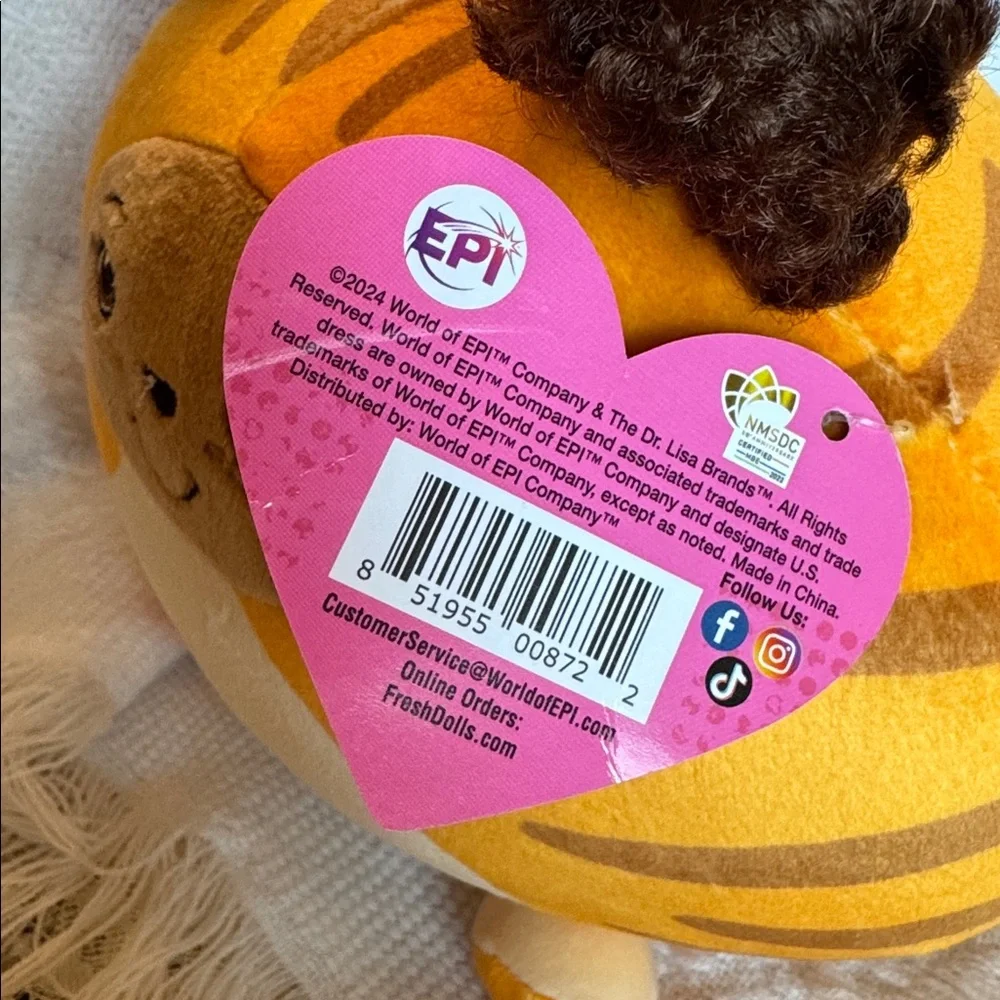 Cuddles The plush orange kitty Ball and Adorable Plush Purple Angel Girl Ball